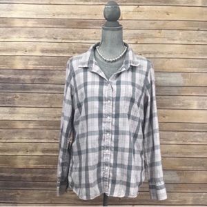 J. Crew Long Sleeve Button Down Plaid Flannel